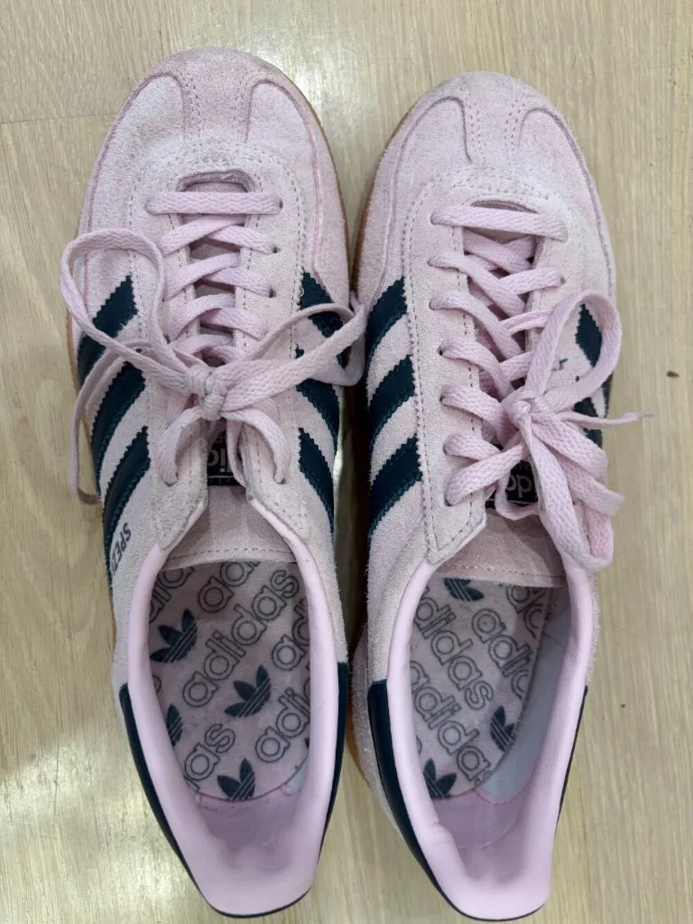 adidas Handball Spezial Clear Pink Arctic Night Size 6.5 Sneakers-EUC